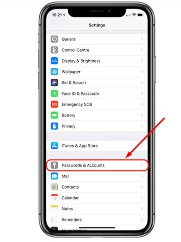 Import Google Contacts to iPhone Password & Account.png