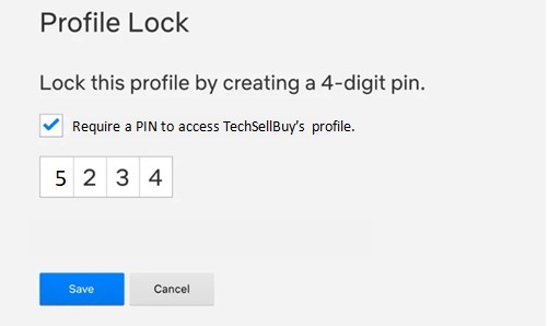 Netflix Profile Lock with PIN