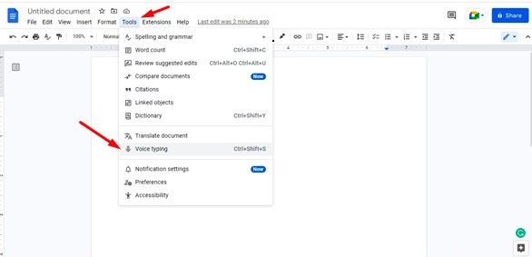 How to Use Google Docs Voice Typing