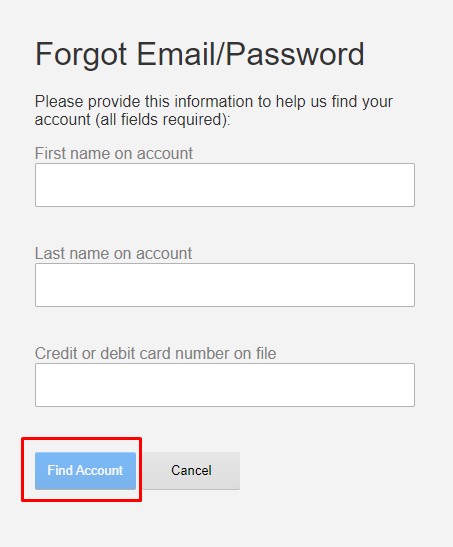 Forgot Email and Password on Netflix accont