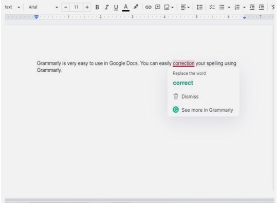 How to use Grammarly in Google Docs- suggestion