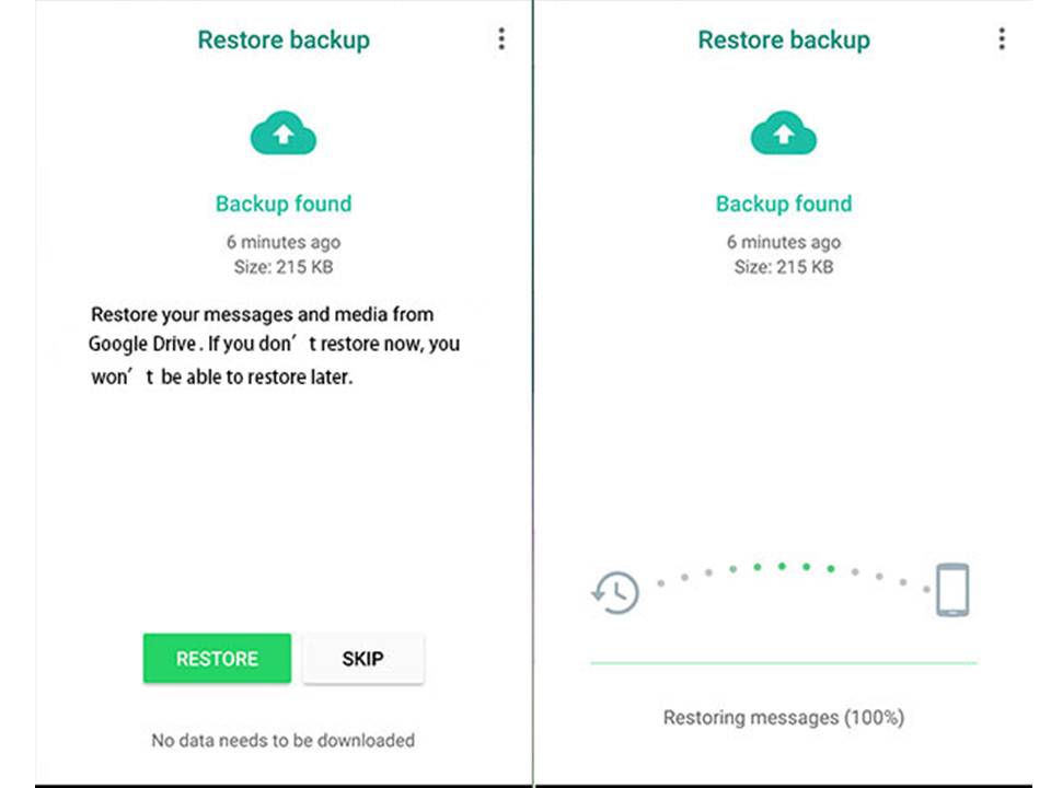 WhatsApp Restore Backup