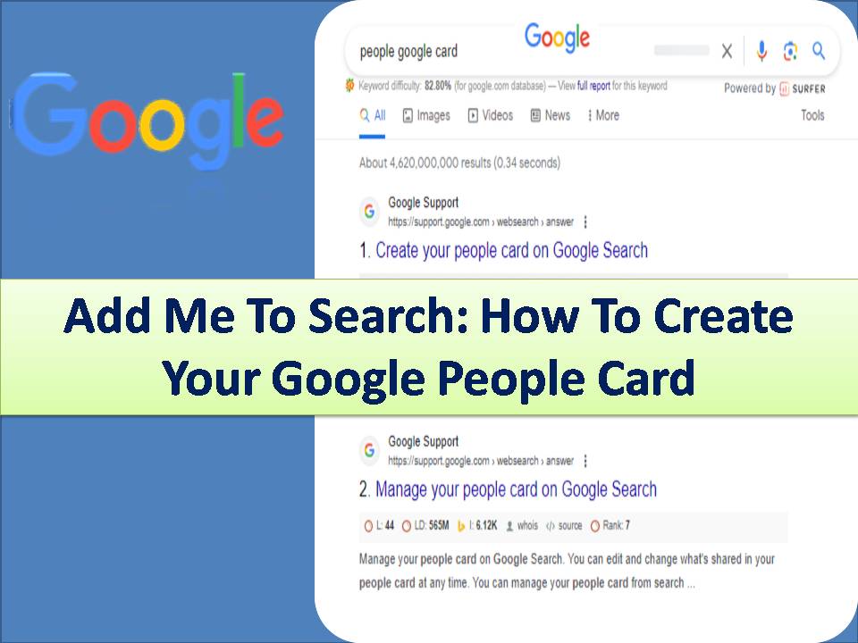 How To Create Your Google People Card