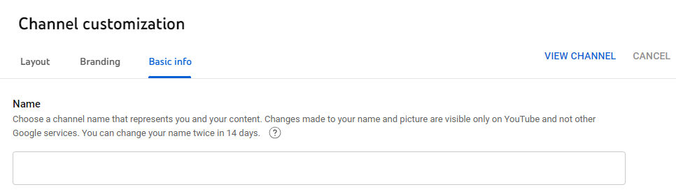 YouTube Channel Customization